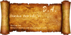 Danka Adrián névjegykártya